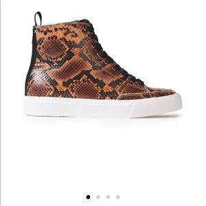 COPY - RAG & BONE suede-trimmed snake-effect leat…